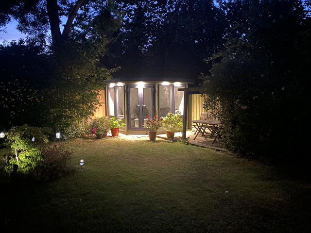 'The Huntington' Corner Garden Room. Available from Taunton Sheds